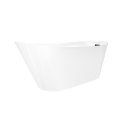 Wanna wolnostojąca Corsan ESTELLA 170 x 74 cm Korek klik-klak Czarny