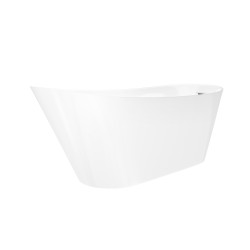 Wanna wolnostojąca Corsan ESTELLA 160 x 74 cm Korek klik-klak Biały