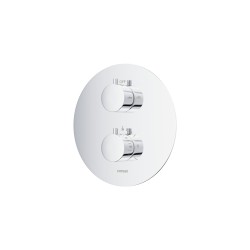 Zestaw prysznicowy Corsan Lugo chrom z deszczownicą 25 cm, baterią termostatyczną i prysznicem