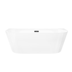 Wanna przyścienna wolnostojąca Corsan MONO 170 x 80 cm Korek klik-klak Czarny