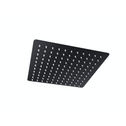 Zestaw prysznicowy Corsan Ango czarny z deszczownicą 30 cm, baterią termostatyczną, słuchawką i wylewką