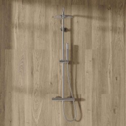 Zestaw natryskowy z termostatem Kolumna Corsan LUGO Deszczownica 25cm Chrom