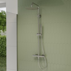 Zestaw natryskowy z termostatem Kolumna Corsan LUGO Deszczownica 25cm Chrom