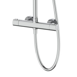 Zestaw natryskowy z termostatem Kolumna Corsan LUGO Deszczownica 25cm Chrom