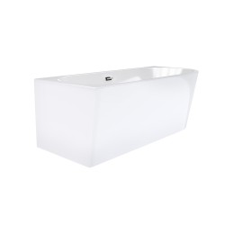 Wanna wolnostojąca narożna Corsan INTERO SLIM 150 x 75 Montaż lewostronny Korek klik-klak Chrom