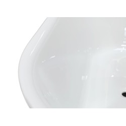 Wanna wolnostojąca narożna Corsan INTERO SLIM 150 x 75 Montaż prawostronny Korek klik-klak Chrom