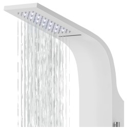 Panel prysznicowy Corsan LED KASKADA Termostat Biały Deszczownica LED Wylewka
