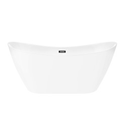 Wanna wolnostojąca Corsan NAUTI 160 x 75 cm Korek klik-klak Grafit / GunMetal