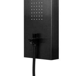 Panel prysznicowy Corsan TUGELA Mieszacz Czarna stal Deszczownica LED Wylewka
