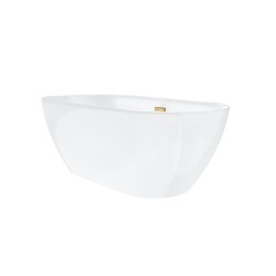 Wanna wolnostojąca Corsan OLVENA 150 cm Korek klik-klak Szczotkowane Złoto