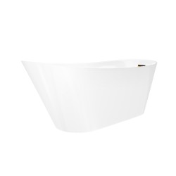 Wanna wolnostojąca Corsan ESTELLA 170 x 74 cm Korek klik-klak Szczotkowane Złoto