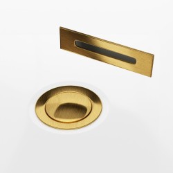 Wanna wolnostojąca Corsan NAUTI 170 x 77 cm Korek klik-klak Szczotkowane Złoto