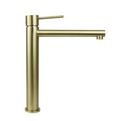 Bateria umywalkowa Corsan CMB7512BGL Lugo wysoka Złoto Szczotkowane