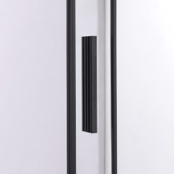 DRZWI PRYSZNICOWE SUPER SLIM NOVA CZARNE 110 CM 6 MM