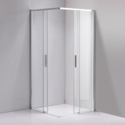 KABINA PRYSZNICOWA KWADRATOWA SUPER SLIM NOVA CHROM 80x80 CM 6 MM