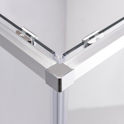KABINA PRYSZNICOWA KWADRATOWA SUPER SLIM NOVA CHROM 80x80 CM 6 MM