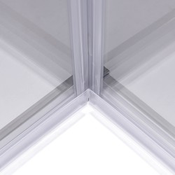 KABINA PRYSZNICOWA KWADRATOWA SUPER SLIM NOVA CHROM 80x80 CM 6 MM
