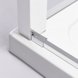 KABINA PRYSZNICOWA PROSTOKĄTNA SUPER SLIM NOVA CHROM 90x80 CM 6 MM