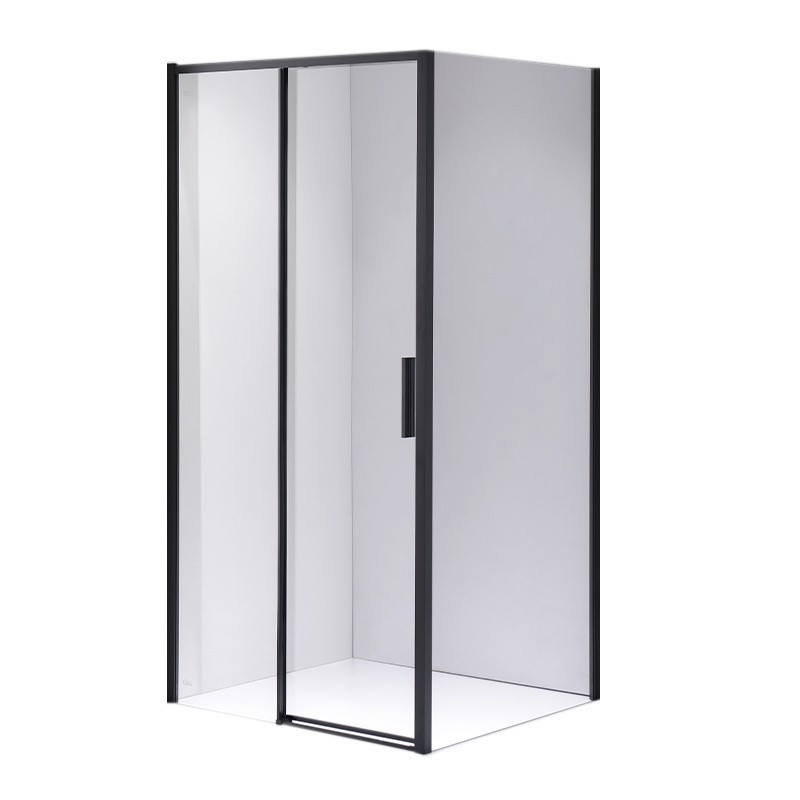 KABINA PRYSZNICOWA PROSTOKĄTNA SUPER SLIM NOVA CZARNA 90x80 CM 6 MM KABINA PRYSZNICOWA PROSTOKĄTNA SUPER SLIM NOVA CZARNA 90x80 CM 6 MM