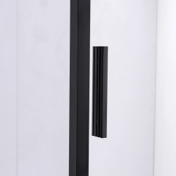 KABINA PRYSZNICOWA PROSTOKĄTNA SUPER SLIM NOVA CZARNA 90x80 CM 6 MM