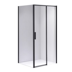 KABINA PRYSZNICOWA PROSTOKĄTNA SUPER SLIM NOVA CZARNA 90x80 CM 6 MM