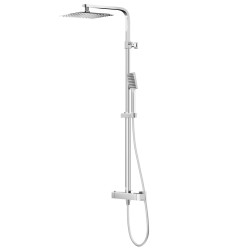 Zestaw natryskowy z termostatem Kolumna Corsan ANGO Deszczownica 25cm Chrom