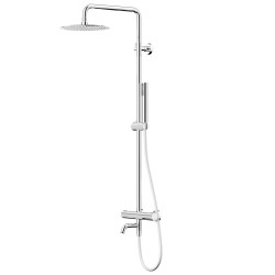 Zestaw natryskowy z termostatem Kolumna Corsan LUGO Deszczownica 25cm Wylewka obrotowa Chrom