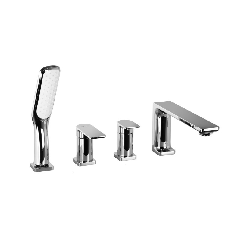 Bateria wannowa otworowa Corsan CMB7142CH Trino chromowana Bateria wannowa otworowa Corsan CMB7142CH Trino chromowana