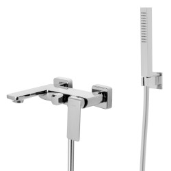Bateria wannowa ścienna Corsan Trino CMB7141CH z zestawem natryskowym