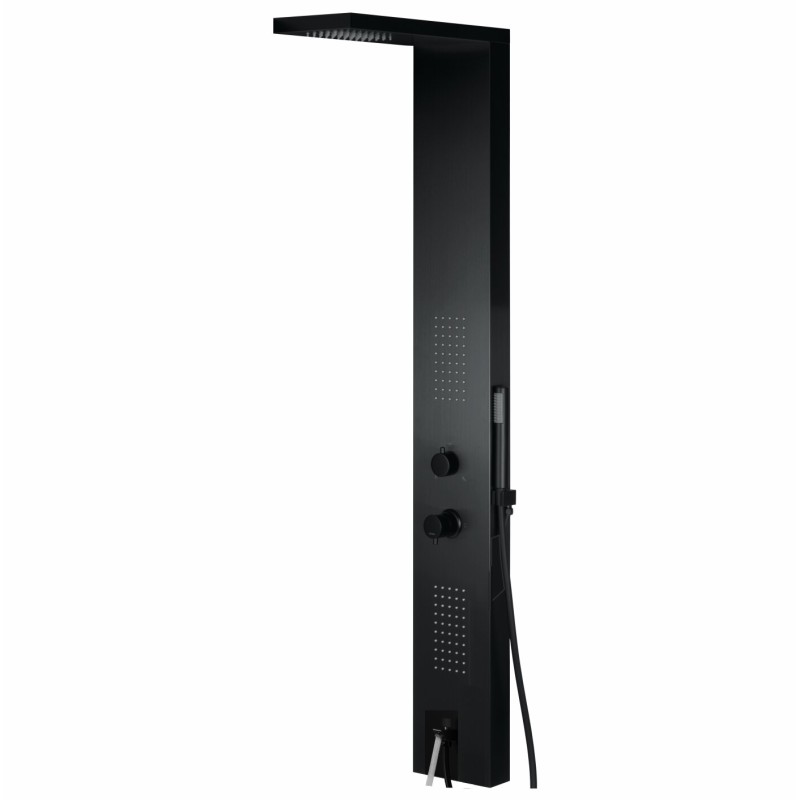 Panel prysznicowy Corsan TUGELA Mieszacz Czarna stal Wylewka Panel prysznicowy Corsan TUGELA Mieszacz Czarna stal Wylewka