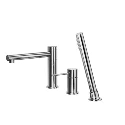 Bateria wannowa 3 otworowa Corsan CMB7542CH Lugo z wylewką i słuchawką prysznicową