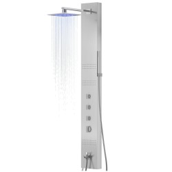 Panel prysznicowy Corsan NEO Mieszacz Stal Deszczownica LED Wylewka
