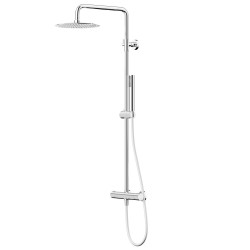 Zestaw natryskowy z termostatem Kolumna Corsan LUGO Deszczownica 25cm Chrom