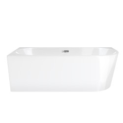 Wanna wolnostojąca narożna Corsan INTERO SLIM 150 x 75 Montaż lewostronny Korek klik-klak Chrom