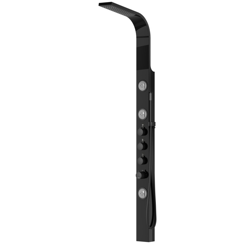 Panel prysznicowy Corsan SNAKE Termostat Czarna stal Panel prysznicowy Corsan SNAKE Termostat Czarna stal