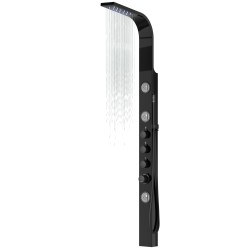 Panel prysznicowy Corsan SNAKE Mieszacz Czarna stal Deszczownica LED