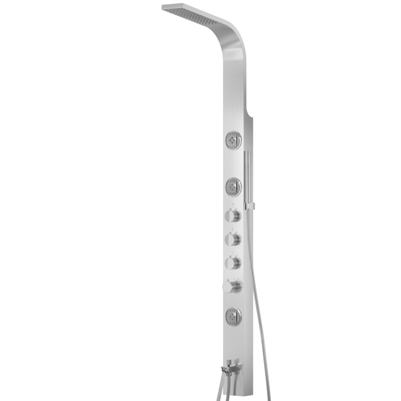 Panel prysznicowy Corsan SNAKE Termostat Stal Wylewka Panel prysznicowy Corsan SNAKE Termostat Stal Wylewka