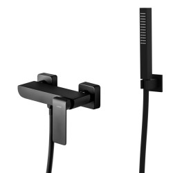 Bateria prysznicowa ścienna Corsan Trino CMB7151BL z zestawem natryskowym