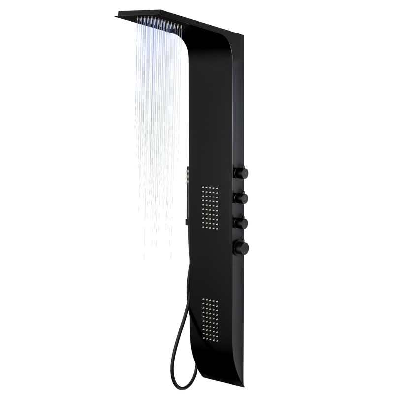 Panel prysznicowy Corsan DUO Mieszacz Czarny Deszczownica LED Panel prysznicowy Corsan DUO Mieszacz Czarny Deszczownica LED