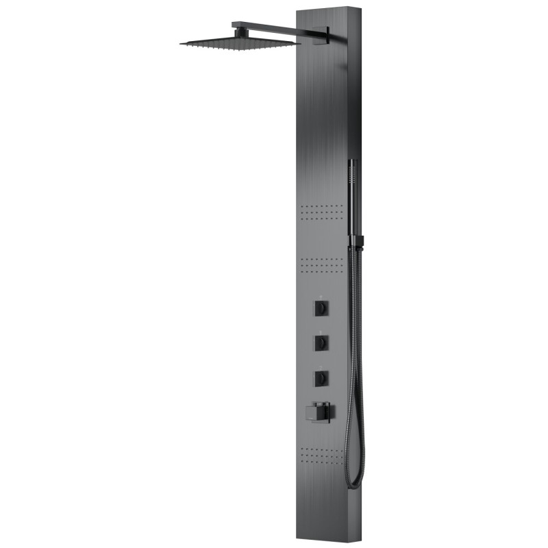 Panel prysznicowy Corsan NEO Termostat Stal GunMetal Panel prysznicowy Corsan NEO Termostat Stal GunMetal