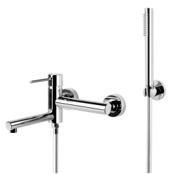 Bateria wannowa ścienna Corsan Lugo CMB7541CH z zestawem natryskowym