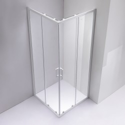 KABINA PRYSZNICOWA KWADRATOWA KZ93B BIAŁA 90x90 CM