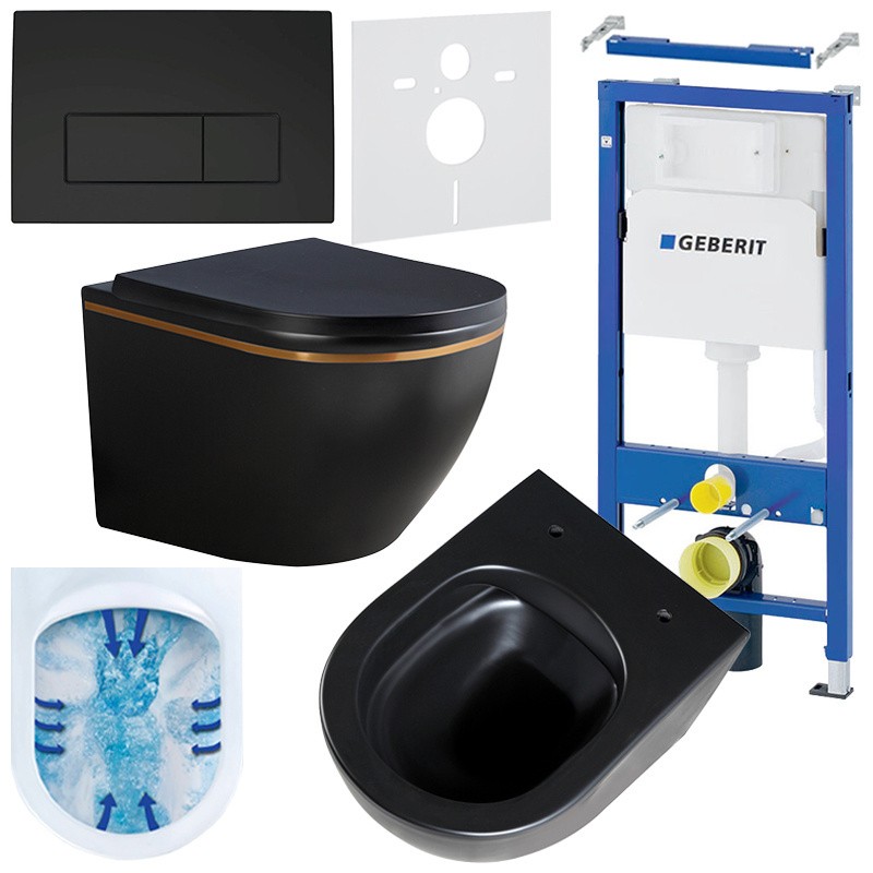 ZESTAW PODTYNKOWY WC STELAŻ GEBERIT DUOFIX MISKA PEAK-MTB-GL-RIM-02 PRZYCISK DELTA 50 CZARNY MAT ZESTAW PODTYNKOWY WC STELAŻ GEBERIT DUOFIX MISKA PEAK-MTB-GL-RIM-02 PRZYCISK DELTA 50 CZARNY MAT