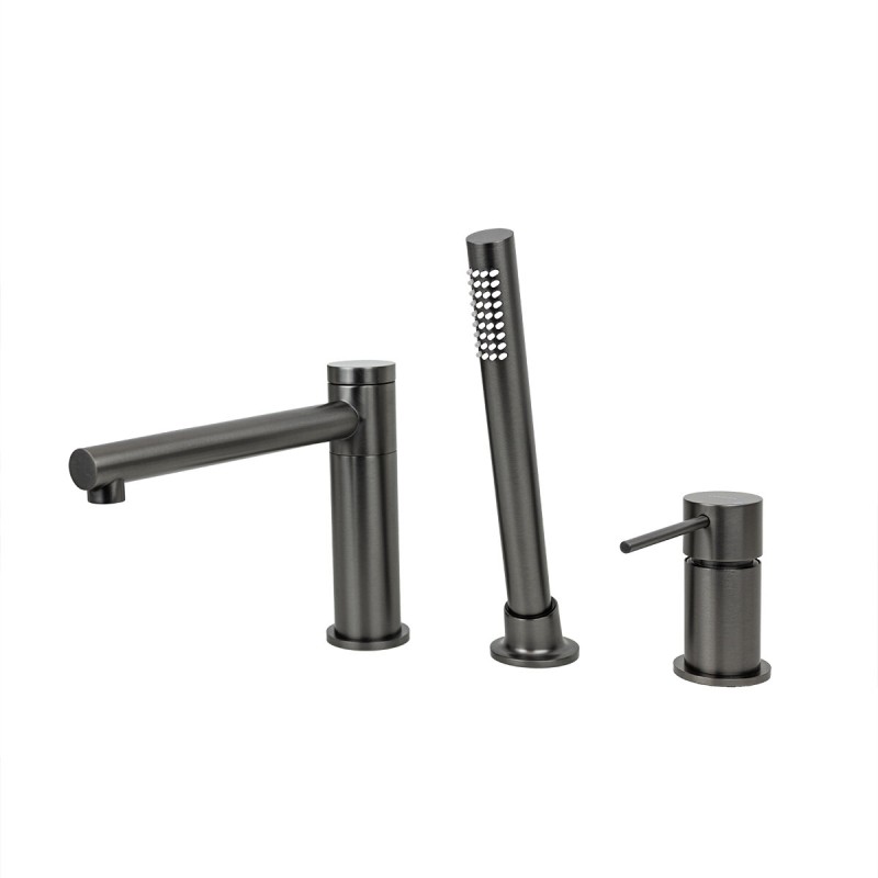 Bateria wannowa 3 otworowa Corsan CMB7542GM Lugo z wylewką i słuchawką prysznicową GunMetal Bateria wannowa 3 otworowa Corsan CMB7542GM Lugo z wylewką i słuchawką prysznicową GunMetal