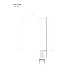 Bateria umywalkowa Corsan CMB1021CH Anzio wysoka chromowana
