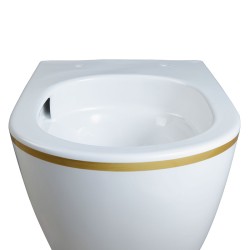 MISKA WC WISZĄCA TORNADO MIZU-WH-GL-TR-02 BIAŁA DESKA WOLNOOPADAJĄCA DUROPLAST