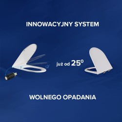 MISKA WC WISZĄCA TORNADO MIZU-WH-GL-TR-02 BIAŁA DESKA WOLNOOPADAJĄCA DUROPLAST