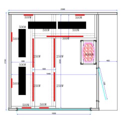 SAUNA OGRODOWA KOMBO INFRARED/FIŃSKA ALTANKA ESPO-COMBO-BLACK 4-6 OSOBOWA 236x213 CM 2W1