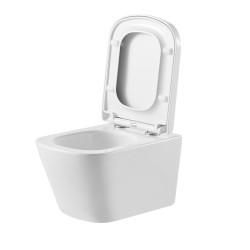 MISKA WC WISZĄCA TORNADO VIVA-WH-02 BIAŁA DESKA WOLNOOPADAJĄCA DUROPLAST
