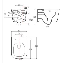 MISKA WC WISZĄCA TORNADO VIVA-WH-02 BIAŁA DESKA WOLNOOPADAJĄCA DUROPLAST